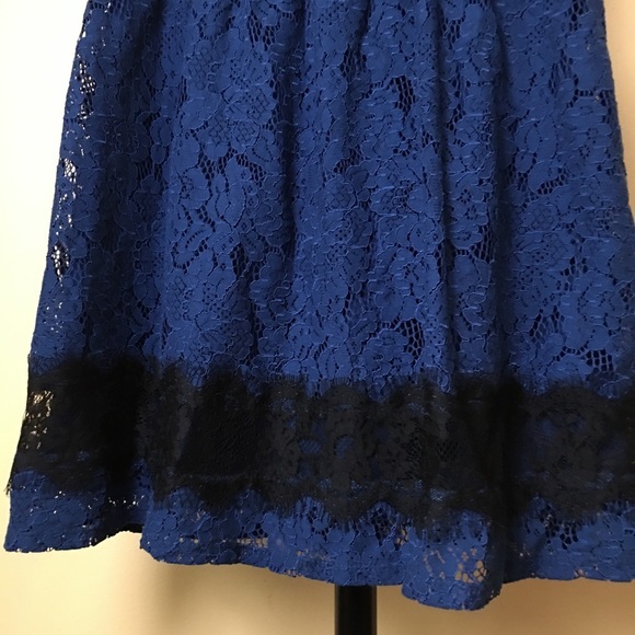 Francesca's Blue Lace Mini Dress SZ Small - Picture 11 of 12